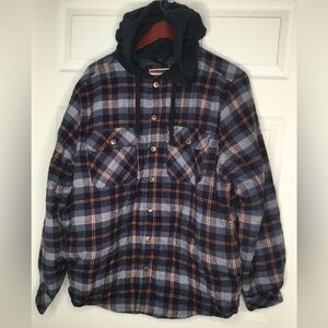 Legendary Outfitters Men’s Flannel Quilted Jacket with Hood - Size L - NWT.  5